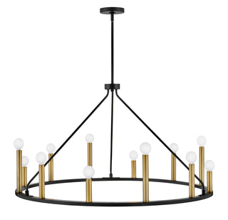 Lazlo Large Single Tier Chandelier in Black