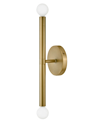Millie Medium Two Light Tall Sconce in Lacquered Brass