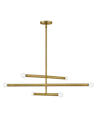 Millie Medium Convertible Mobile Multi Tier Chandelier in Lacquered Brass
