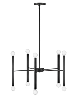 Millie Medium Multi Tier Convertible Chandelier in Black
