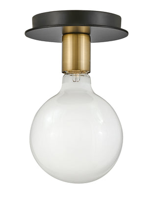 Bobbie Extra Small Single Light Flush Mount in Lacquered Brass