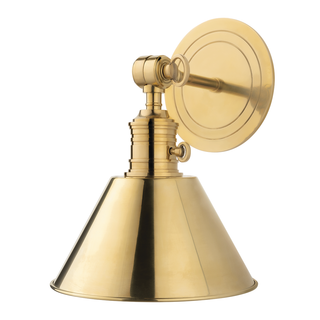 Garden City Wall Sconce with Aged Brass Finish
