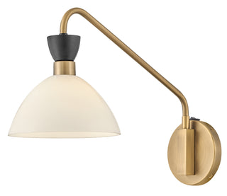 Simon Medium Single Light Plug-In Sconce in Black