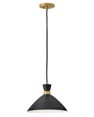 Simon Medium Single Light Convertible Pendant in Black