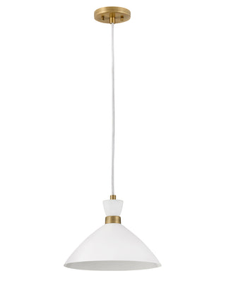 Simon Medium Single Light Convertible Pendant in Matte White