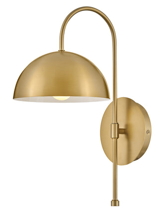 Lou Medium Single Light Sconce in Lacquered Brass