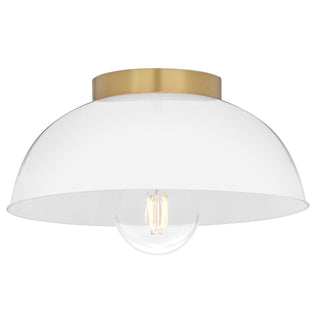 Stu Small Flush Mount in Lacquered Brass