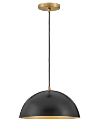 Lou Medium Single Light Pendant in Black