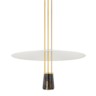 BARNEGAT Pendant with AGED BRASS/SOFT WHITE Finish