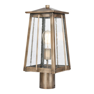 Kirkdale 17'' High 2-Light Outdoor Post Light - Vintage Brass