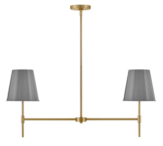 Blake Small Two Light Linear in Lacquered Brass