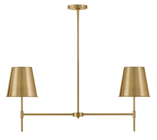 Blake Small Two Light Linear in Lacquered Brass