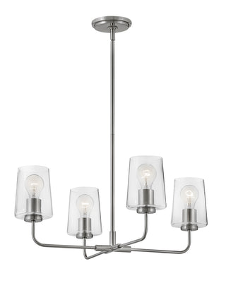 Kline Medium Single Tier Chandelier in Brushed Nickel