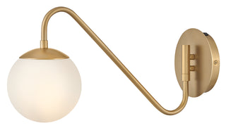 Dottie Small Single Light Sconce in Lacquered Brass