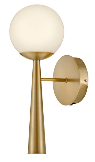 Izzy Medium Single Light Sconce in Lacquered Brass