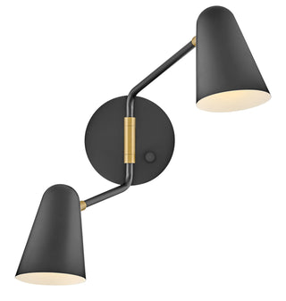 Birdie Large Two Light Sconce in Black