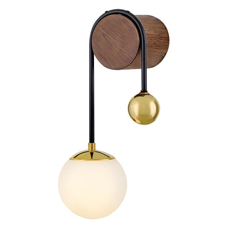 Auggie Medium Single Light Sconce in Bright Brass