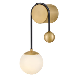 Auggie Medium Single Light Sconce in Black