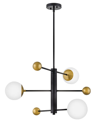 Auggie Medium Adjustable Multi Tier Chandelier in Black