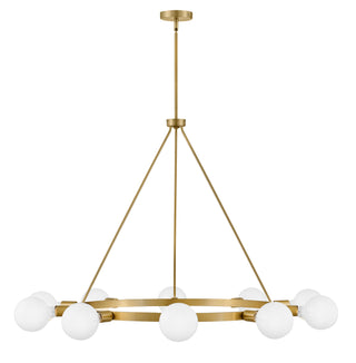 Orla Large Single Tier Chandelier in Lacquered Brass