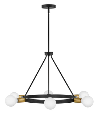 Orla Medium Single Tier Chandelier in Black