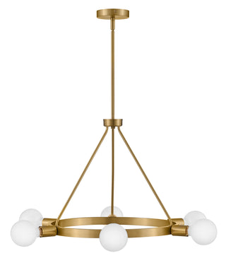 Orla Medium Single Tier Chandelier in Lacquered Brass