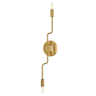 Austen Medium Two Light Sconce in Lacquered Brass