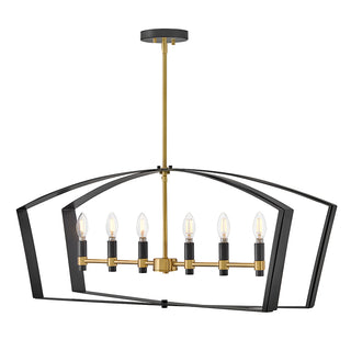Sammi Large Six Light Linear in Black