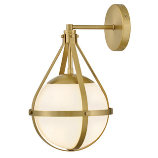 Colby Small Single Light Sconce in Lacquered Brass