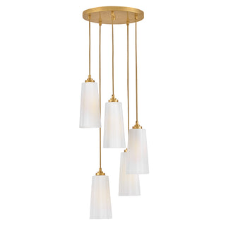 Honey Small Chandelier in Distressed Brass