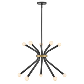 Axton Medium Single Tier Chandelier in Black