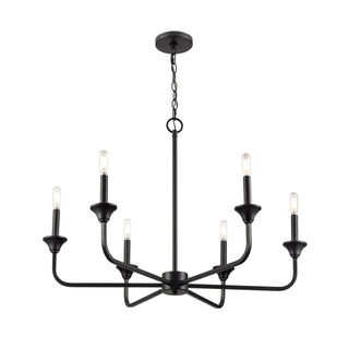 Herring 6-Light Chandelier Ceiling Light Matte Black