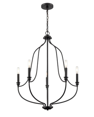Senoia 5-Light Chandelier Ceiling Light Matte Black