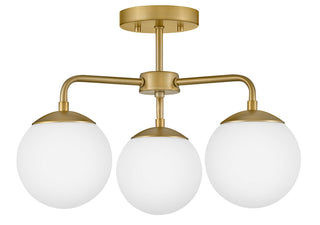 Julep Medium Semi-Flush Mount in Lacquered Brass