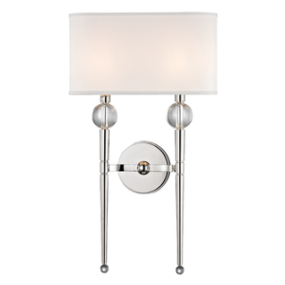 Rockland Wall Sconce Polished Nickel