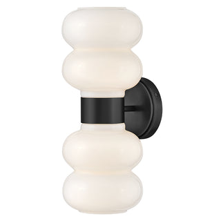Nadia Medium Two Light Sconce in Black
