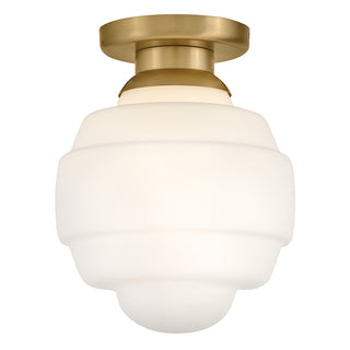Penny Small Flush Mount in Lacquered Brass