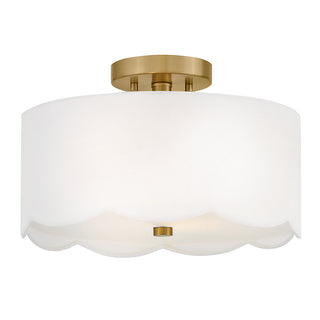 Bliss Medium Semi-Flush Mount in Lacquered Brass