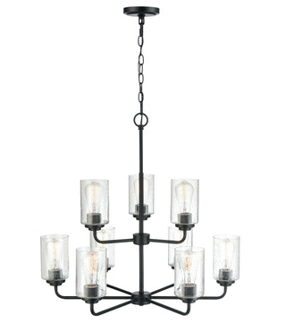 Moven 9-Light Chandelier Ceiling - Matte Black