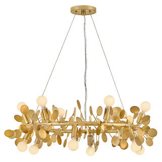 Lolli Medium Single Tier Chandelier in Distressed Brass