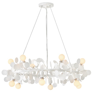 Lolli Medium Single Tier Chandelier in Textured Plaster