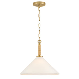 Cove Medium Pendant in Lacquered Brass