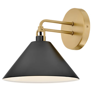 Milo Small Single Light Sconce in Lacquered Brass
