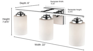 Durham 3-Light Vanity Matte Black