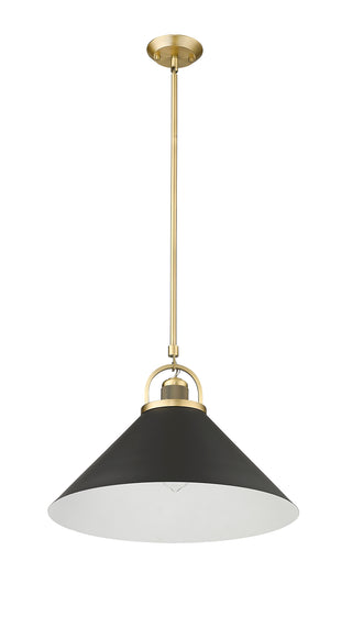 Artistan 1-Light Pendant light Vintage Brass / Matte Black