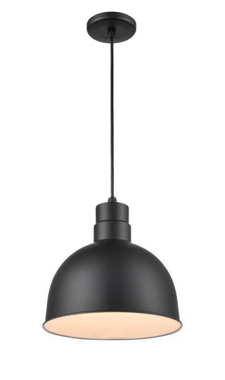 R Series 1-Light Cord Hung LED Deep Bowl Satin Black