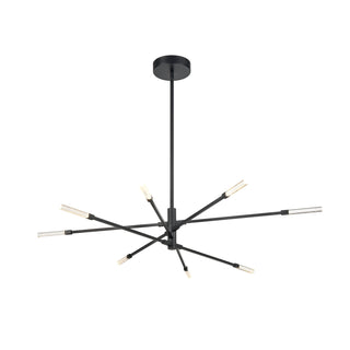 Light Streak 48.5'' Wide 8-Light Chandeliers - Matte Black