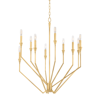 Archie Chandelier with Aged Brass Finish