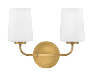 Kline Small Two Light Vanity in Heritage Brass
