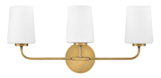 Kline Medium Three Light Vanity in Heritage Brass